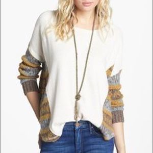 Free people  natural sweater-piecedp ullover